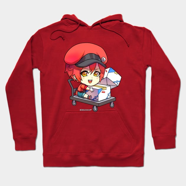 Hataraku Saibou: Cells at Work - Red Blood Cell Hoodie by Anime Access